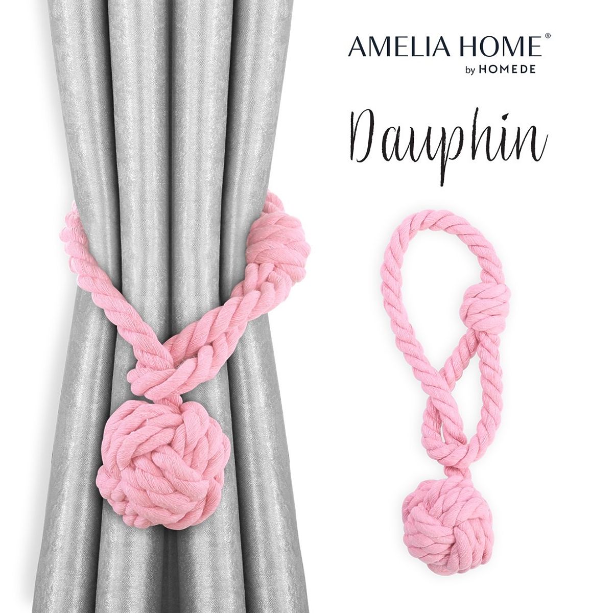 Curtains - Accessories DAUPHIN color powder pink ameliahome