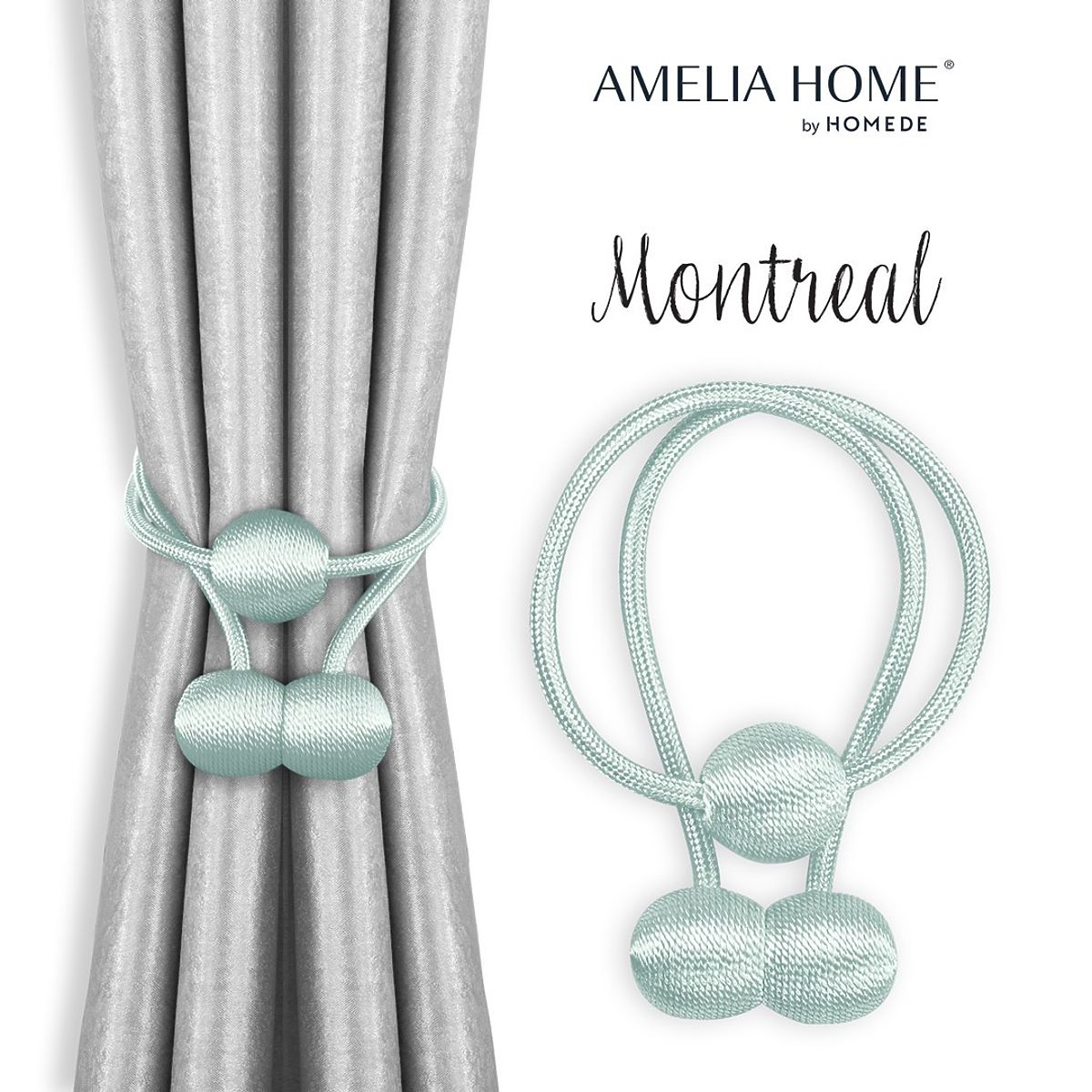 Curtains - Accessories MONTREAL color light blue ameliahome