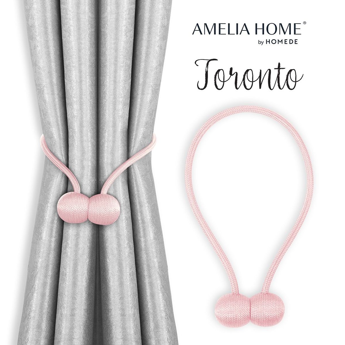 Curtains - Accessories TORONTO color powder pink ameliahome