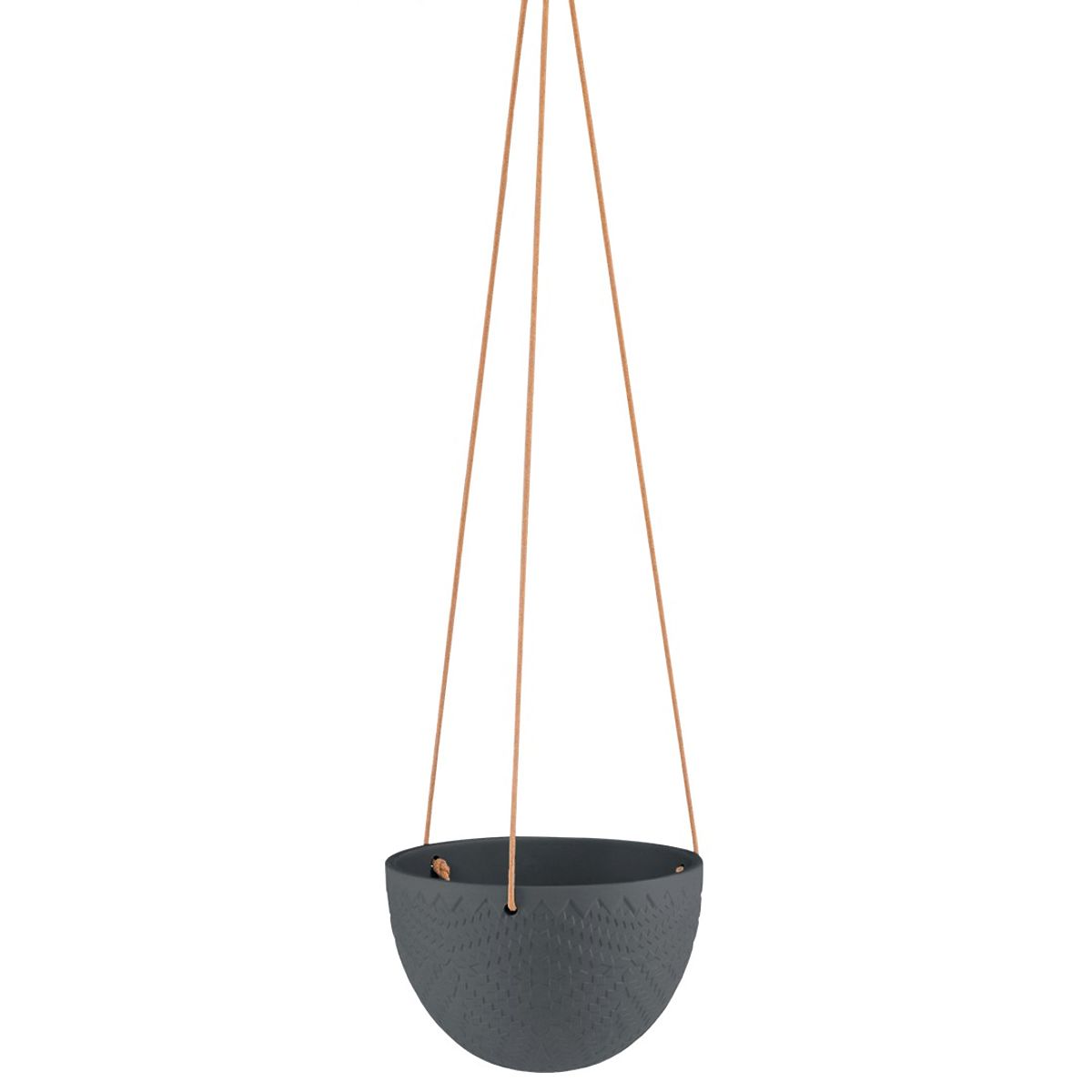 Flowerpot LOKAI black color boho style for interior ameliahome