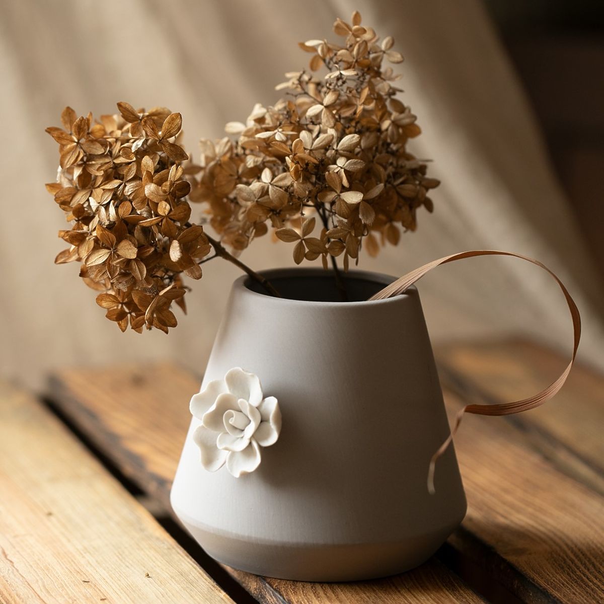 LUSITANO Flowerpot in Cappuccino Color, Classic Style for Interior by ameliahome