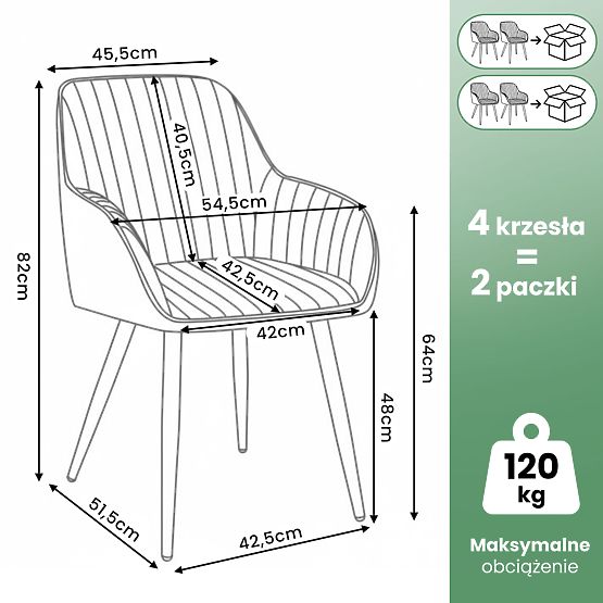 4x Velvet Upholstered Chair with Stitching Gray FLORENCE Black Legs