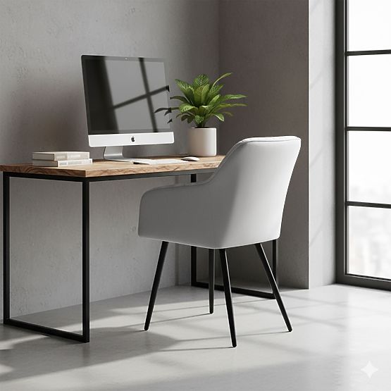 6x Velvet Upholstered Chair with Stitching Gray FLORENCE Black Legs