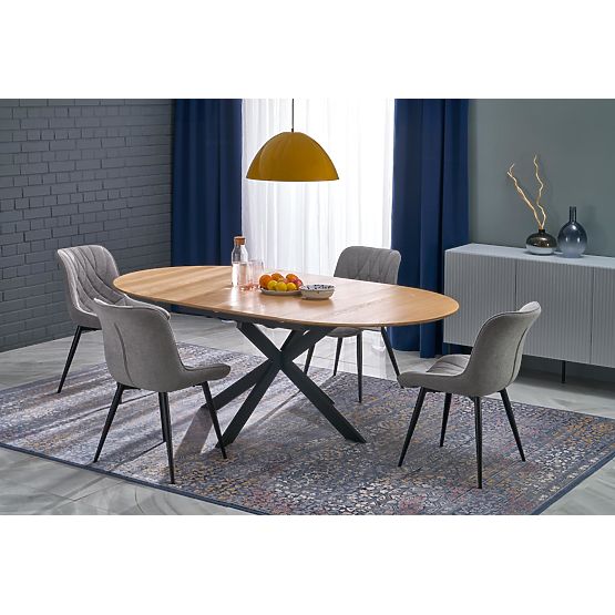 ACORD Extendable Table, Natural/Black (2p=1pc)