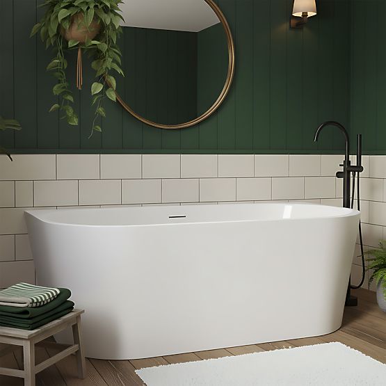 Acrylic Wall-Mounted Bathtub OLIMPIA 170 cm