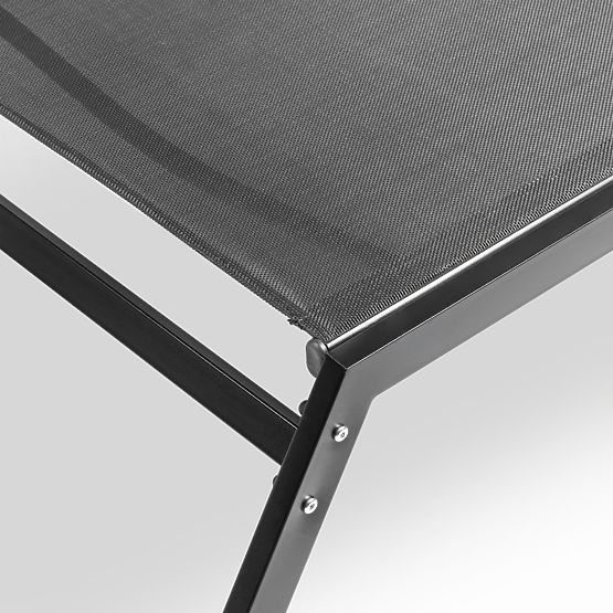 Adjustable Garden Lounger Paraiso, Black/Graphite