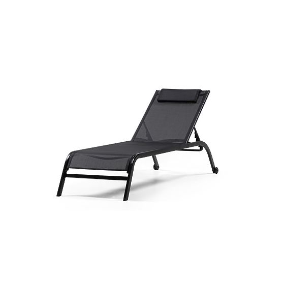 Adjustable Garden Lounger Sandy, Black/Graphite