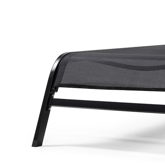 Adjustable Garden Lounger Sandy, Black/Graphite