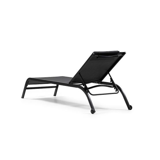 Adjustable Garden Lounger Sandy, Black/Graphite