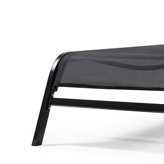 Adjustable Garden Lounger Sandy, Black/Graphite