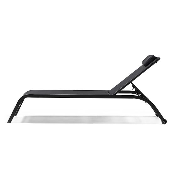 Adjustable Garden Lounger Sandy, Black/Graphite