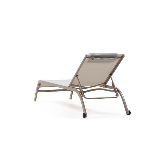 Adjustable Garden Lounger Sandy, Light Grey/Beige