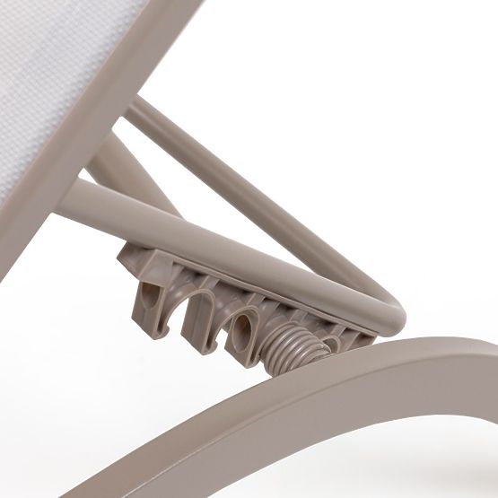 Adjustable Garden Lounger Sandy, Light Grey/Beige
