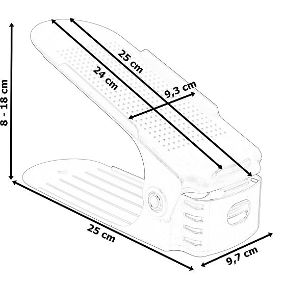Adjustable Shoe Organizer Rack Black