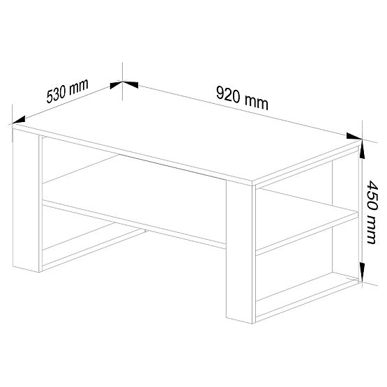 ALEX COFFEE TABLE OAK SONOMA / BLACK