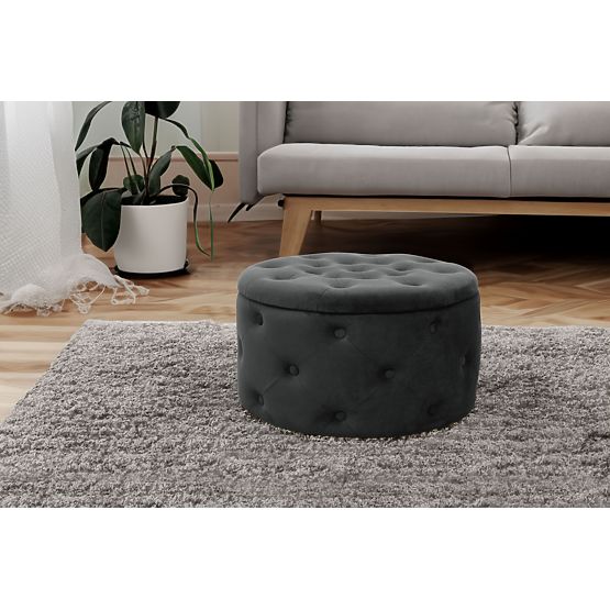 ALIA BLACK POUF