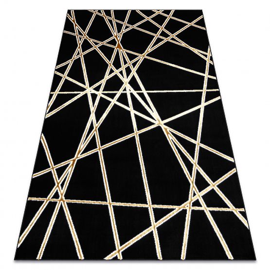ALLURE 1964 Geometric Rug - Structural, Stylish, Glamour Black/Gold