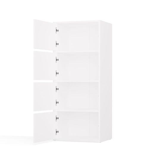 ALMA WHITE Sideboard Cabinet 4 Doors 4 Shelves