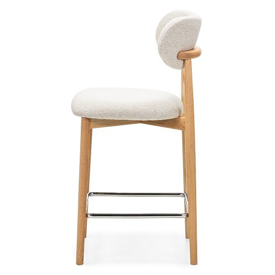 Amalfi Bar Stool, Cream, Oak