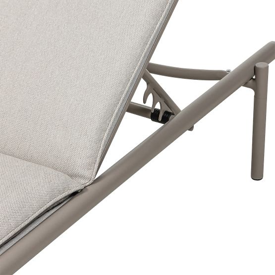Amarello Adjustable Garden Lounger, Aluminum, Light Beige/Beige-Grey