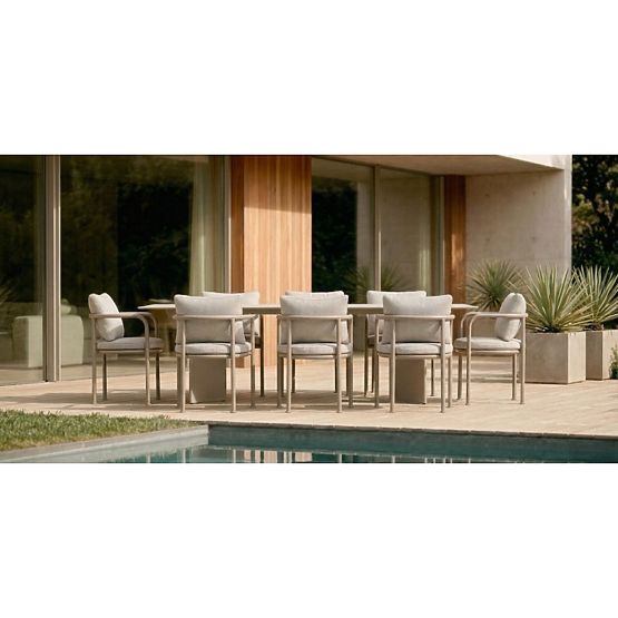 Amarello Garden Table 220 cm, Aluminum, Rectangular, Light Beige
