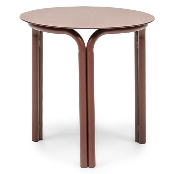 Amarello Garden Table 45 cm, Aluminum, Round, Wine Brown