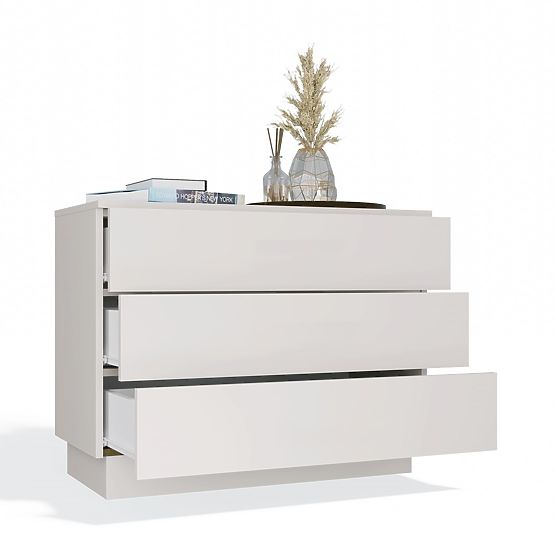 AMBER 3S Chest of Drawers 3 Drawers for Bedroom Living Room CASHMERE Beige