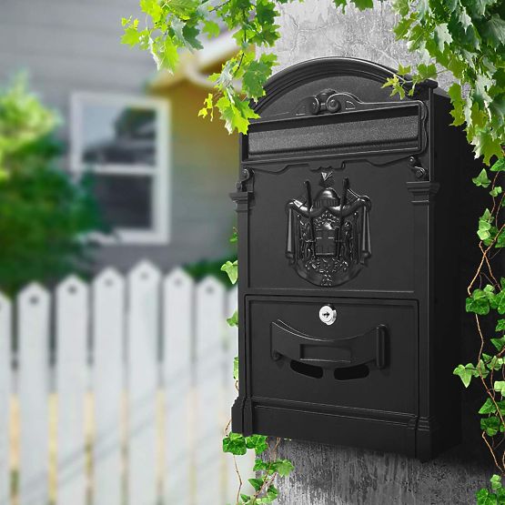 Amund Black Mailbox for Letters