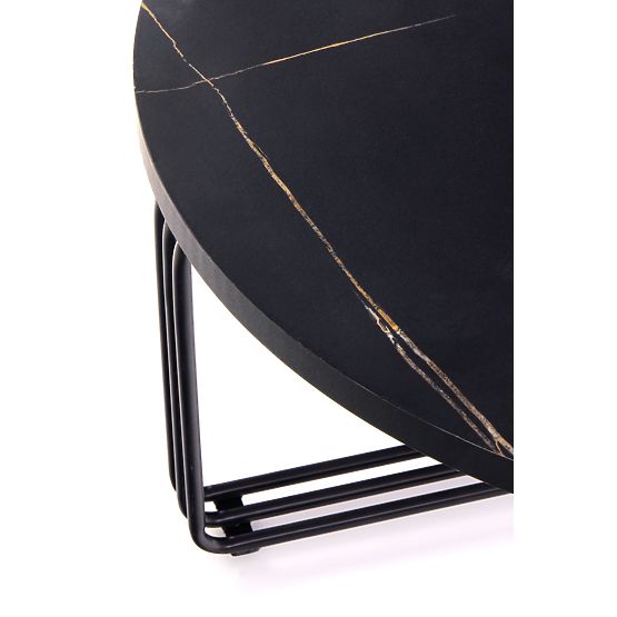 ANTICA Conference Table Top - Black Marble, Frame - Black (2p=1pc)