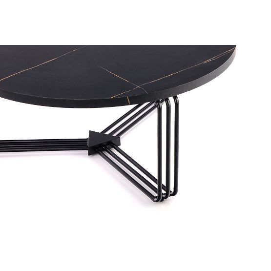 ANTICA Conference Table Top - Black Marble, Frame - Black (2p=1pc)