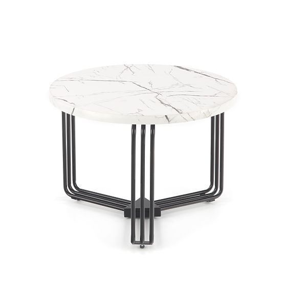 ANTICA M conference table top - white marble, frame - black (2p=1pc)