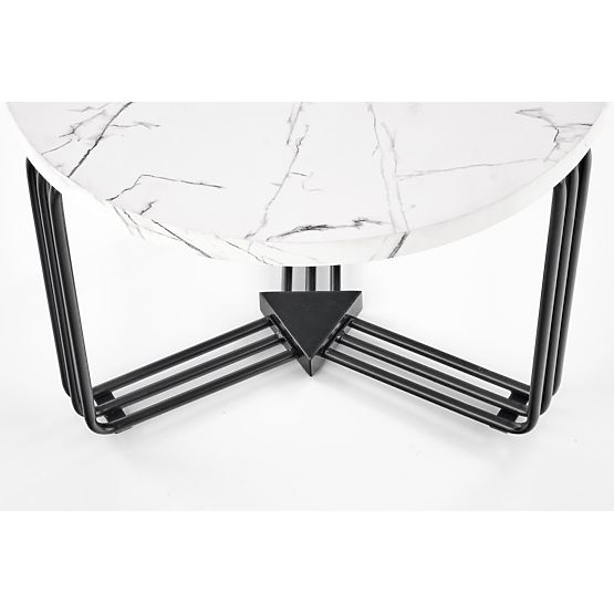 ANTICA M conference table top - white marble, frame - black (2p=1pc)