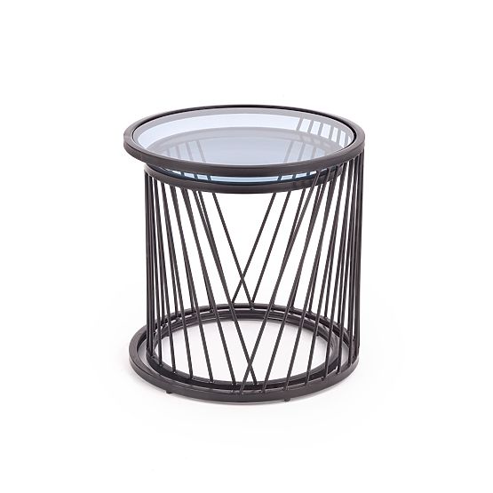 ANTILLA set of 2 tables black / smoked (1p=1pc)