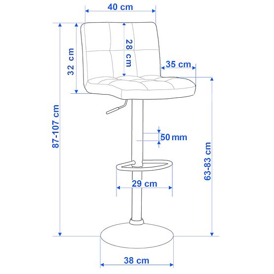 Arako Black Bar Stool
