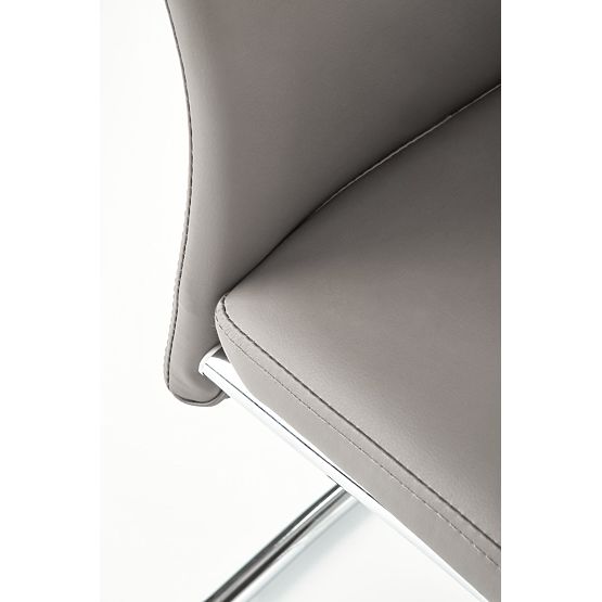 ARCO Chrome Metal Chair / Eco Leather Color Ash (1p=2pcs)