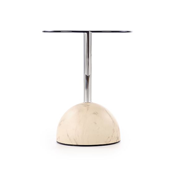 ARIANA coffee table, beige marble / brown (2pcs=1set)