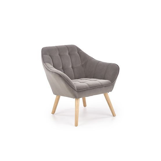 Armchair ROMEO - gray / natural