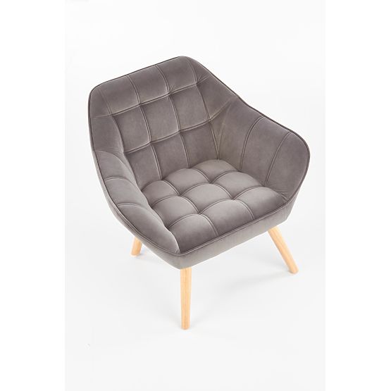 Armchair ROMEO - gray / natural
