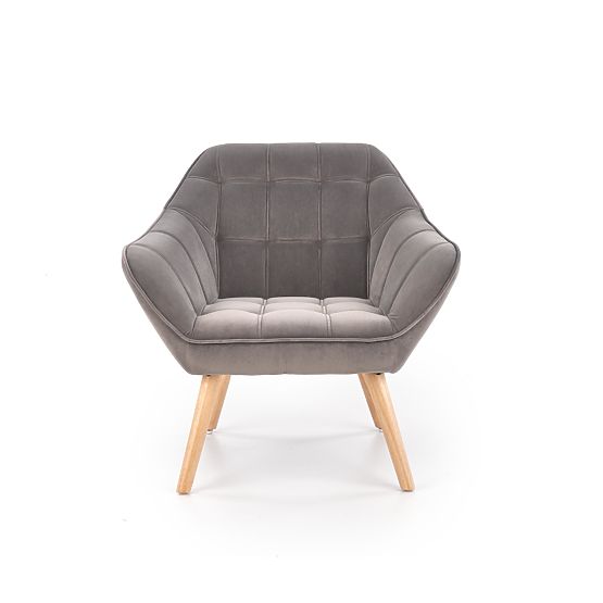 Armchair ROMEO - gray / natural