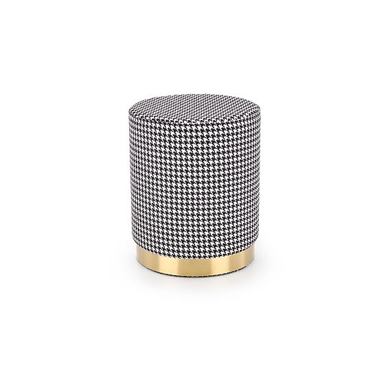 ARUNA pouf black/white/gold (1p=1pc)