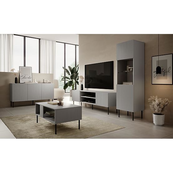 ASENSIO KM-1 Sideboard Light Grey, Legs: Black (2p=1pc)