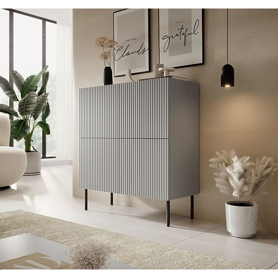 ASENSIO KM-2 Light Gray Dresser, Legs: Black (2p=1pc)
