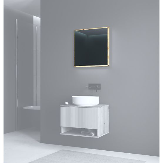 AVIOLA Mirror 60 cm + LED Artisan Oak (1p=1pc)