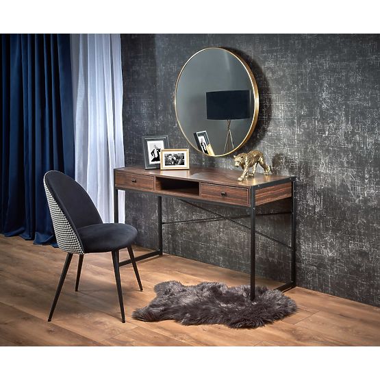 B46 Walnut/Black Desk (1p=1pc)