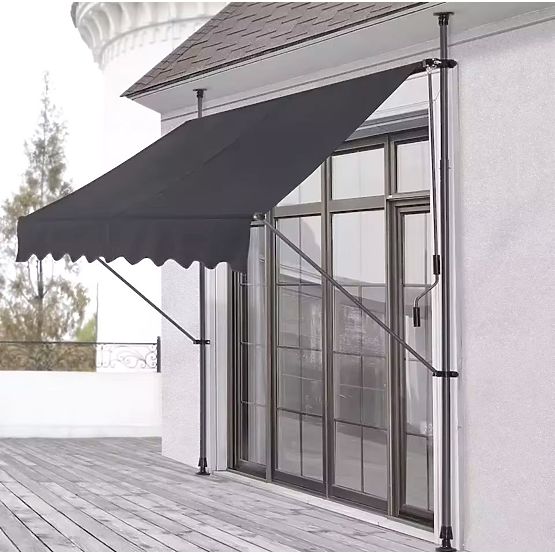 Balcony Sun Awning with Adjustable Height, Waterproof with Manual Crank