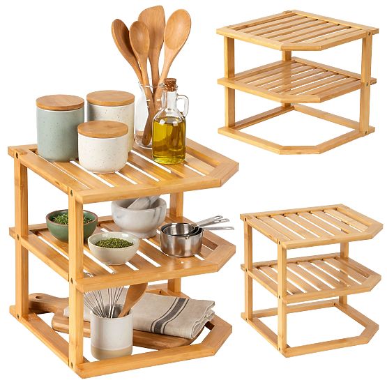 Bamboo Corner Kitchen Shelf DEDAL