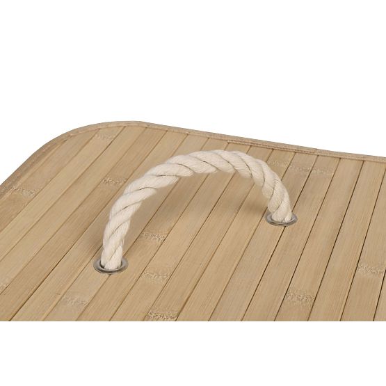 Bamboo Corner Laundry Basket with Lid Natural 60L