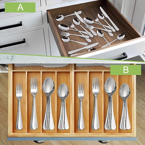 Bamboo Cutlery Organizer GAEL
