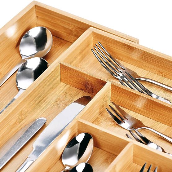 Bamboo Cutlery Organizer IKAR