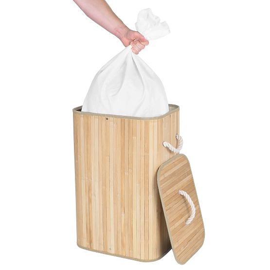 Bamboo Laundry Basket 1 Compartment Natural